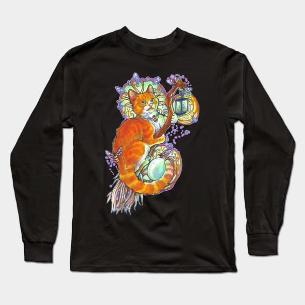 BumbleBee Cat Long Sleeve T-Shirt by Painting Dragon Feathers